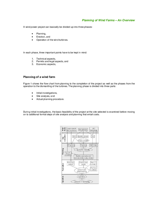 (PDF) Planning of Wind Farms -An Overview