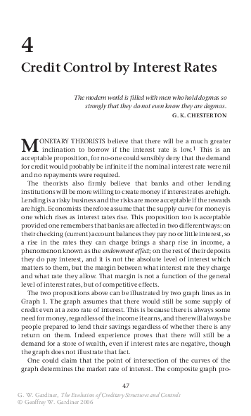(PDF) Credit Control by Interest Rates