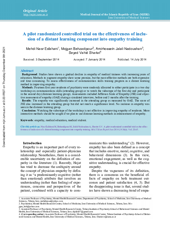 (PDF) A pilot randomized controlled trial on the effectiveness of ...