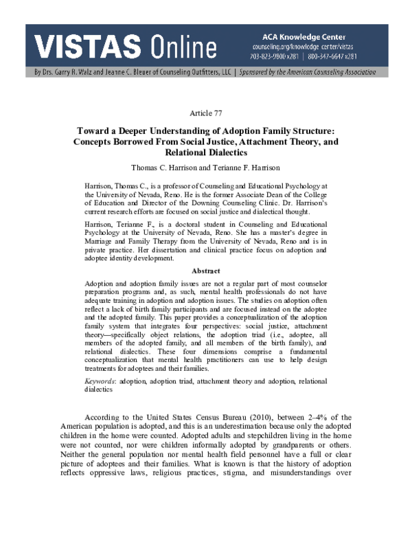 (PDF) Toward a Deeper Understanding of Adoption Family Structure ...