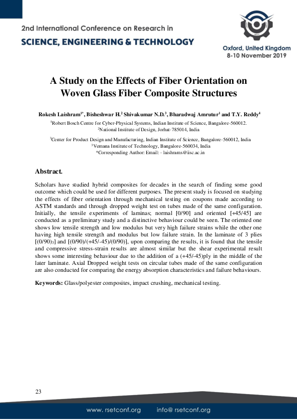(PDF) A Study on the Effects of Fiber Orientation on Woven Glass Fiber ...