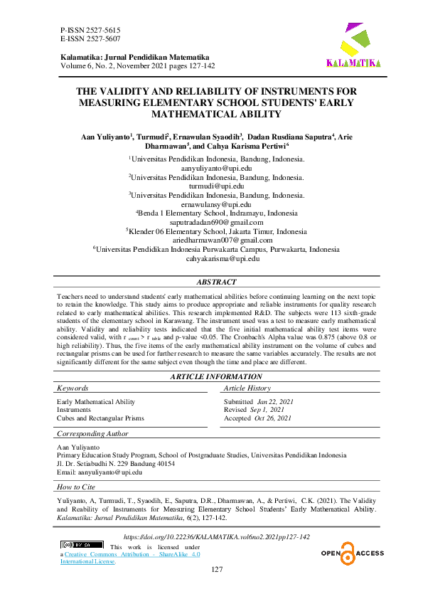 (PDF) The Validity and Reliability of Instruments for Measuring ...