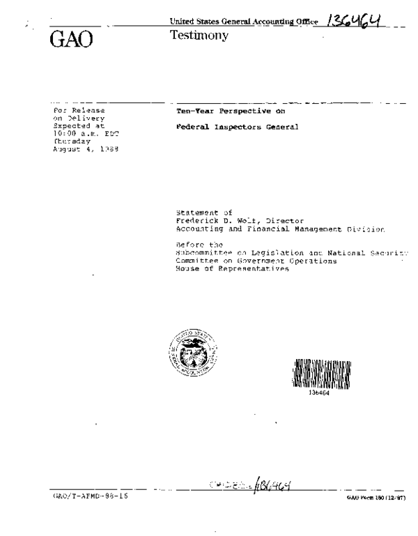 (PDF) United States General Accounting Office GAO Testimony For Release ...