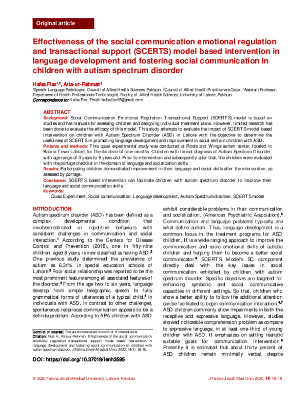(PDF) Effectiveness of the social communication emotional regulation ...