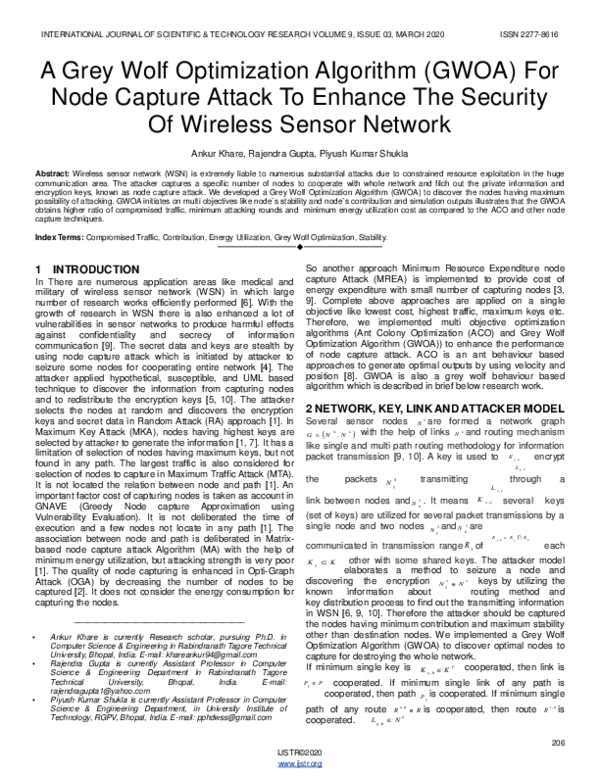 (PDF) A Grey Wolf Optimization Algorithm (GWOA) For Node Capture Attack ...