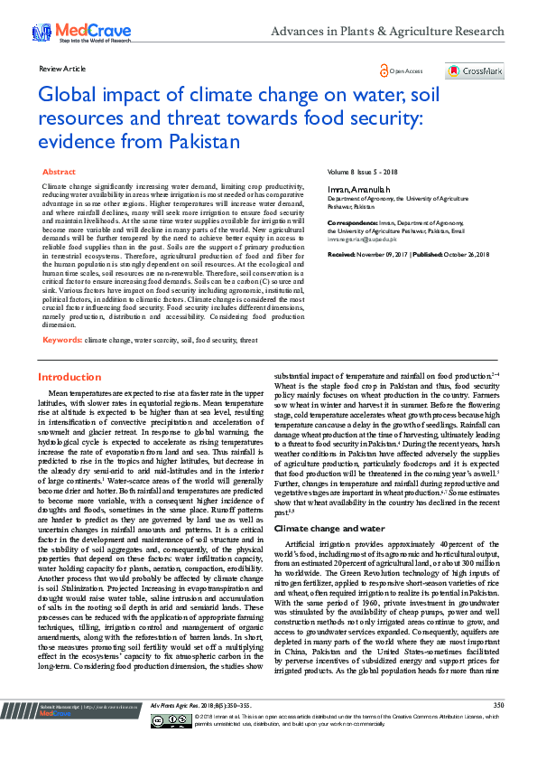 (PDF) Global impact of climate change on water, soil resources and ...