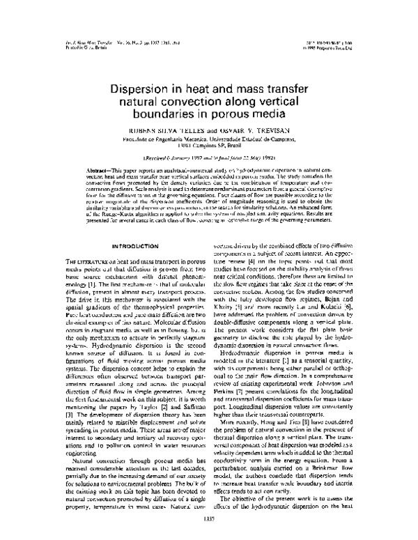(PDF) Dispersion in heat and mass transfer natural convection along ...