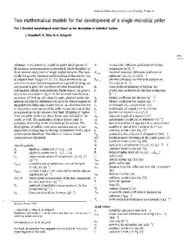 (PDF) Two mathematical models for the development of a single microbial ...