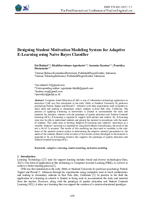 (PDF) Designing Student Motivation Modeling System for Adaptive E ...