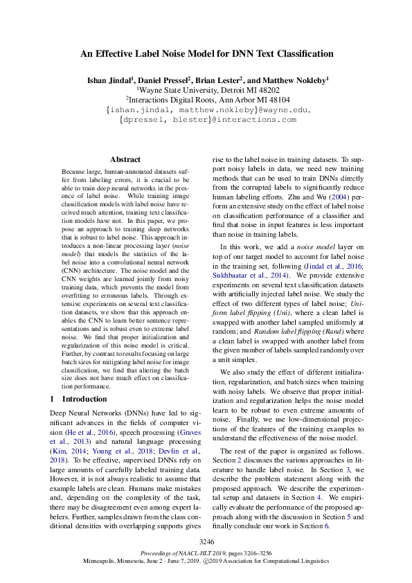 (PDF) An Effective Label Noise Model for