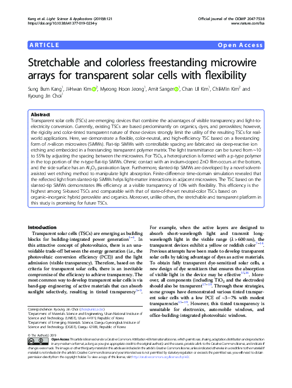 (PDF) Stretchable and colorless freestanding microwire arrays for ...