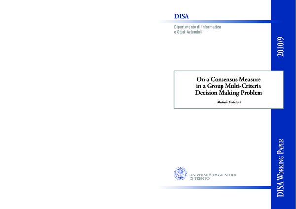 (PDF) On a Consensus Measure in a Group Multi-Criteria Decision Making ...