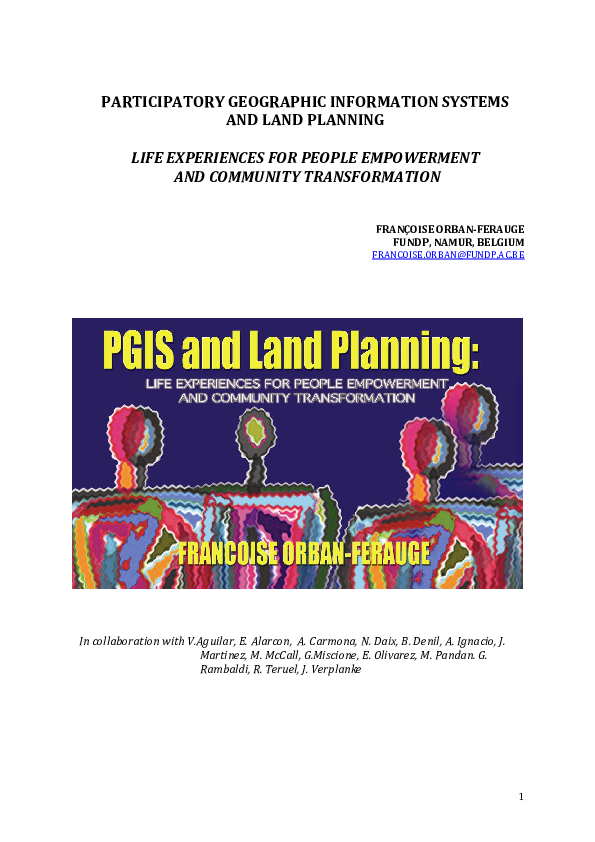 (PDF) PGIS : Participatory geographic information systems and land ...