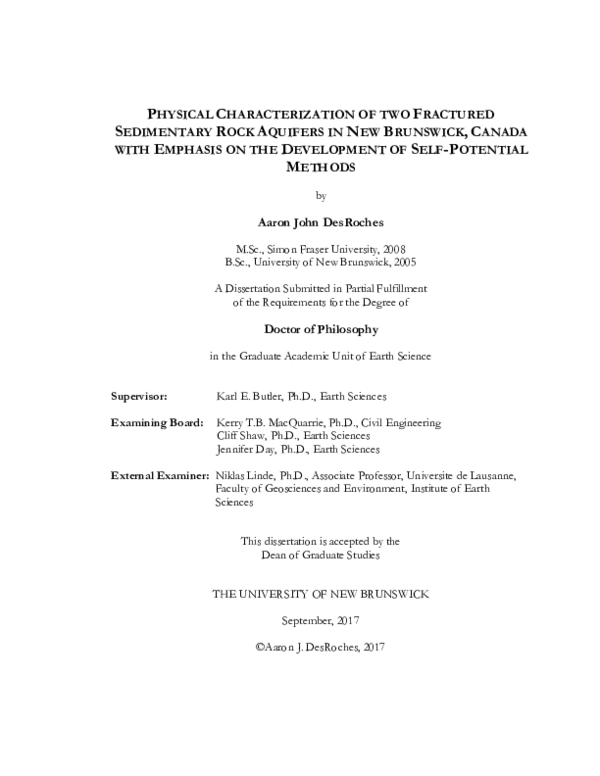 (PDF) Physical Characterization of two fractured sedimentary rock ...