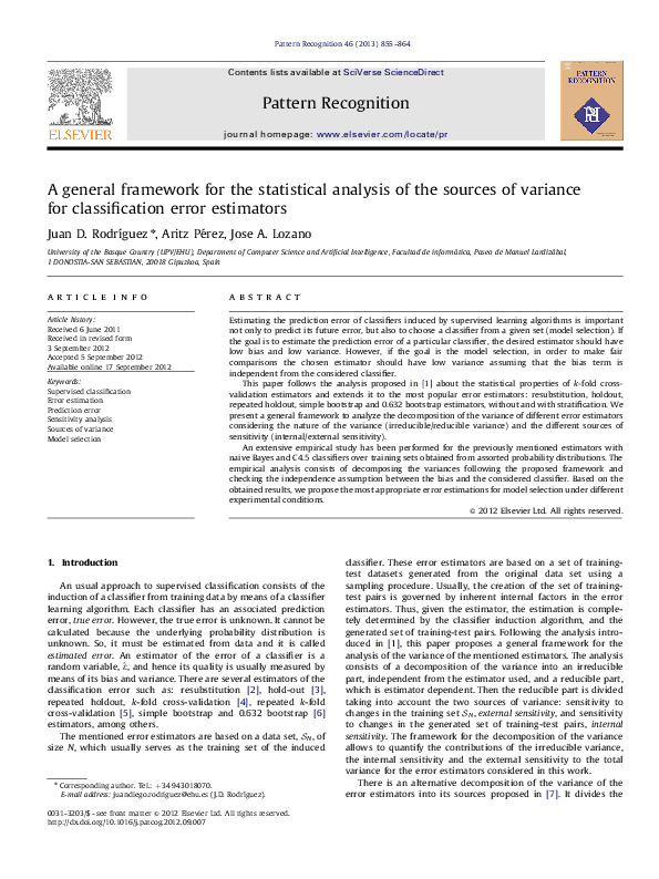 (PDF) A general framework for the statistical analysis of the sources ...