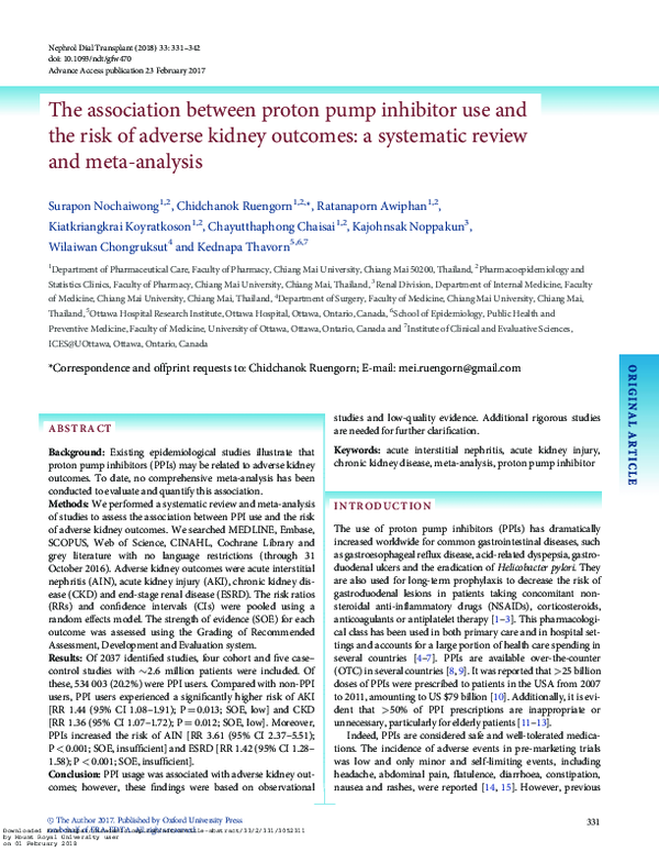 (PDF) The association between proton pump inhibitor use and the risk of ...