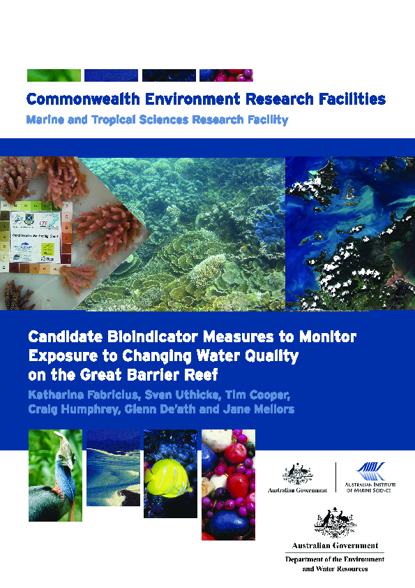 Pdf Supported By The Australian Government S Marine And Tropical Sciences Research Facility Craig Humphrey Academia Edu