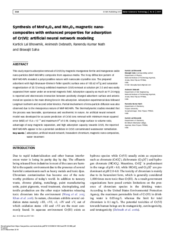 (PDF) Synthesis of MnFe 2 O 4 and Mn 3 O 4 magnetic nano-composites ...