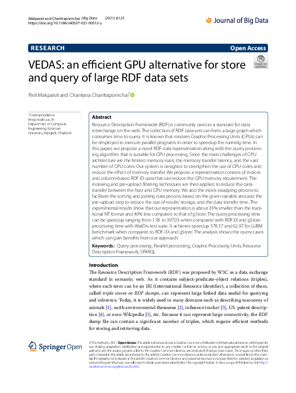 (PDF) VEDAS: An Efficient GPU Alternative for Store and Query of Large ...
