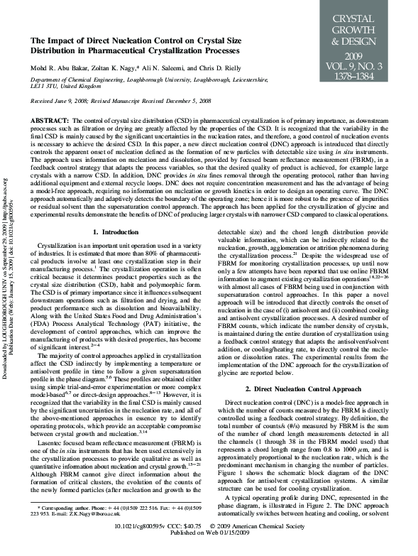(PDF) The impact of direct nucleation control on crystal size ...