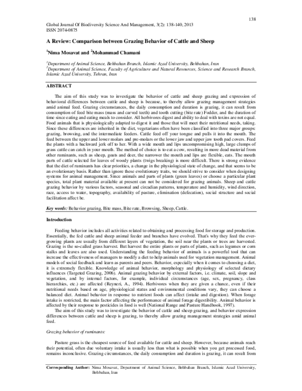 Illustration of The Effects Of Grazing Behavior On Dog Learning Abilities Pdf