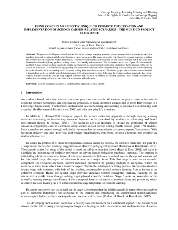 (PDF) Using Concept Mapping Technique to Promote the Creation and ...