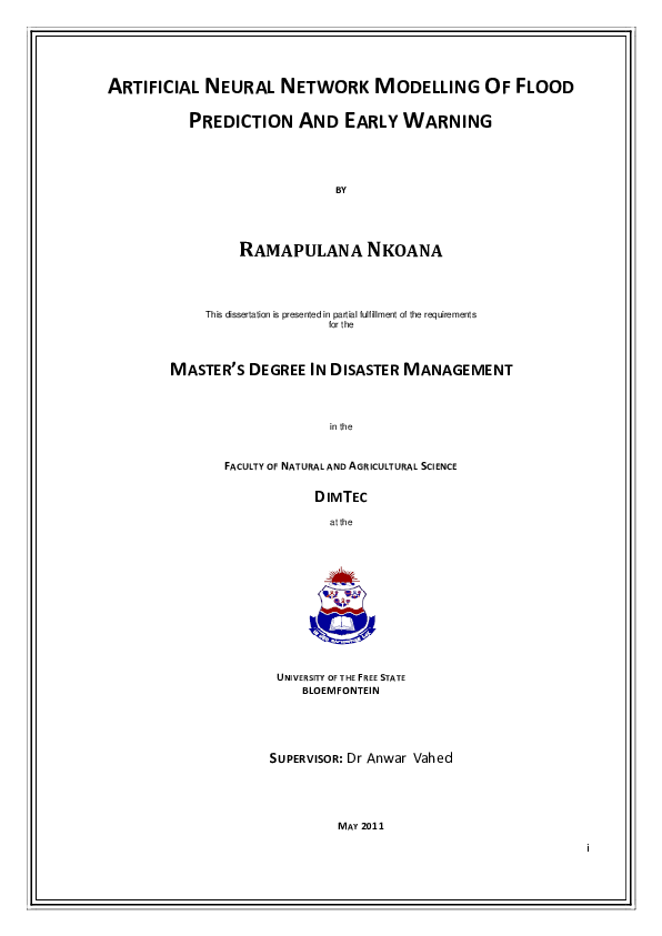 (PDF) Artificial Neural Network Modelling of Flood Prediction and Early ...