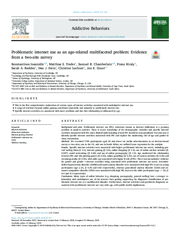 (PDF) Problematic internet use as an age-related multifaceted problem ...