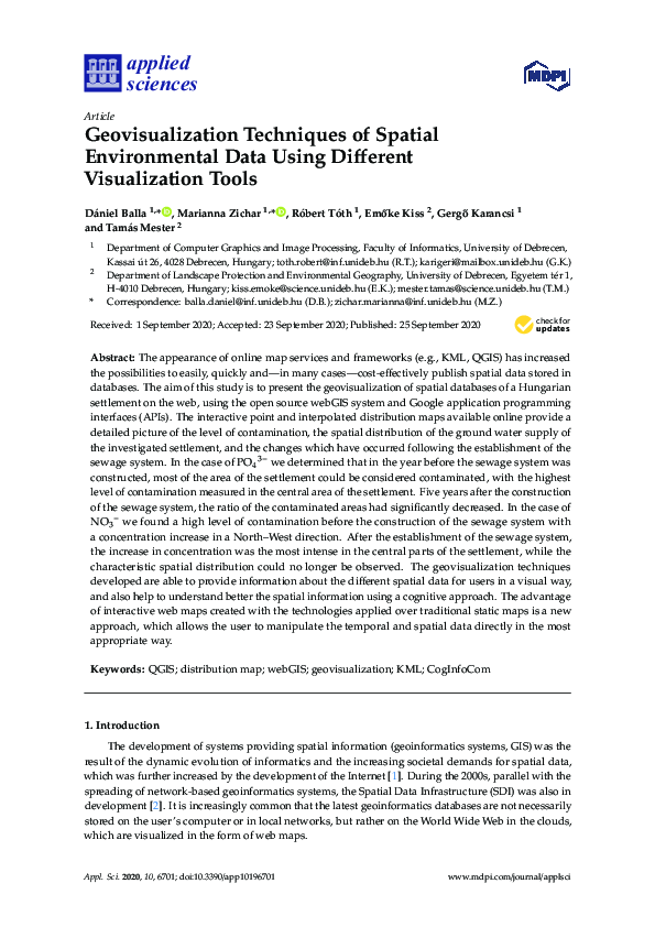 (PDF) Geovisualization Techniques of Spatial Environmental Data Using ...