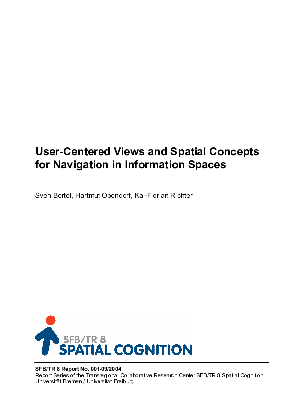 (PDF) User-Centered Views and Spatial Concepts for Navigation in ...