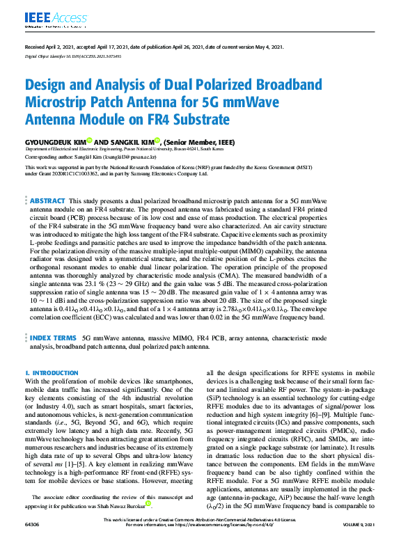 (PDF) Design and Analysis of Dual Polarized Broadband Microstrip Patch ...