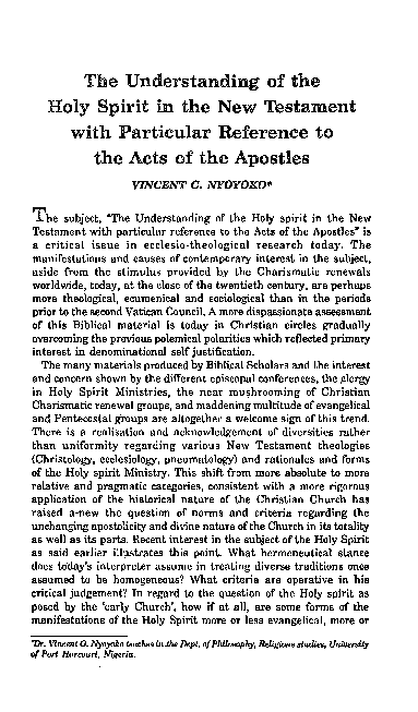 (PDF) The Understanding of the Holy Spirit in the New Testament with ...