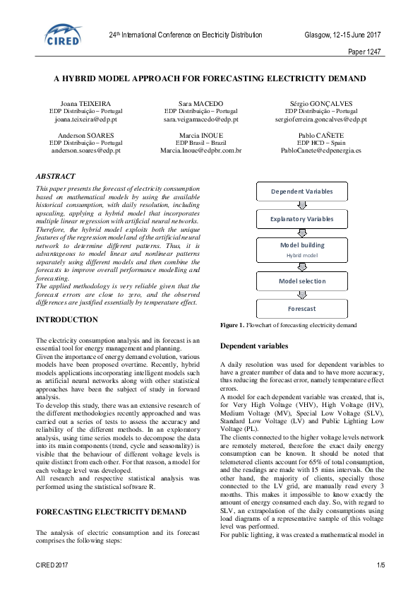 (PDF) Hybrid model approach for forecasting electricity demand
