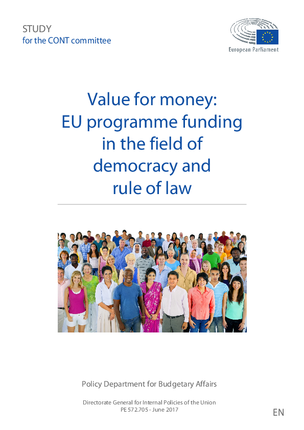(PDF) Value for Money: EU Programme Funding in the Field of Democracy ...