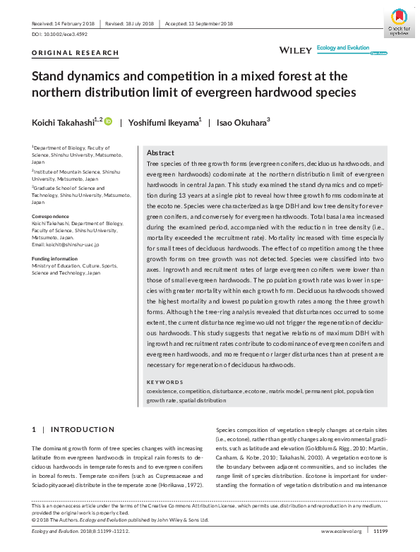 (PDF) Stand dynamics and competition in a mixed forest at the northern ...