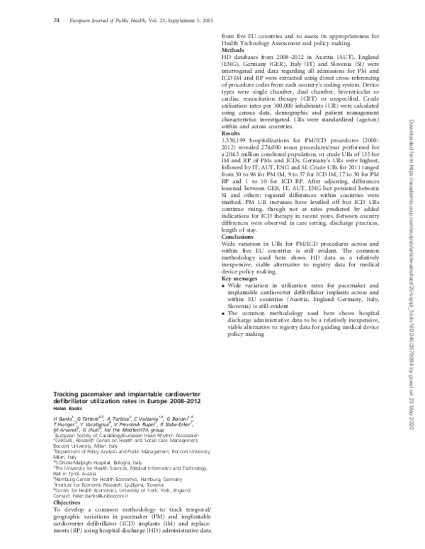 (PDF) Tracking pacemaker and implantable cardioverter defibrillator ...