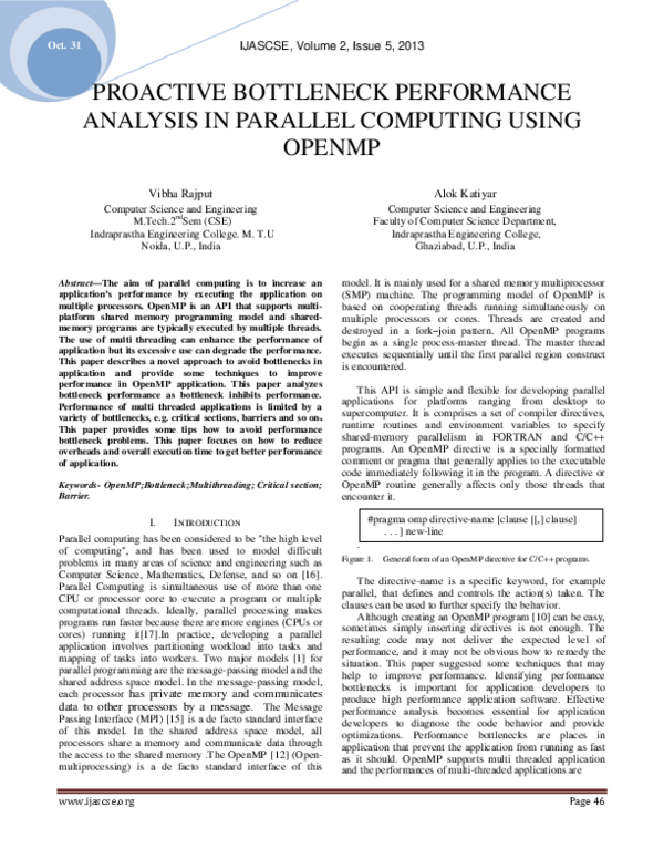(PDF) Proactive bottleneck performance analysis in parallel computing ...