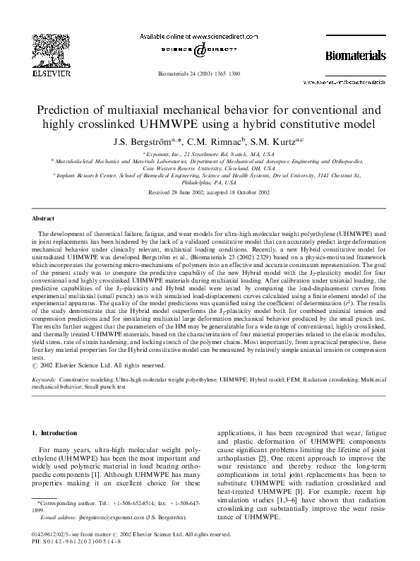 (PDF) Prediction of multiaxial mechanical behavior for conventional and ...