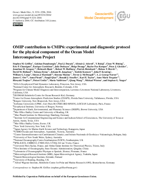 (PDF) OMIP contribution to CMIP6: experimental and diagnostic protocol ...