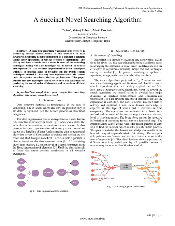 (PDF) A Succinct Novel Searching Algorithm