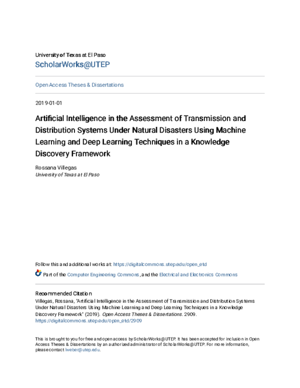 (PDF) Artificial Intelligence in the Assessment of Transmission and ...
