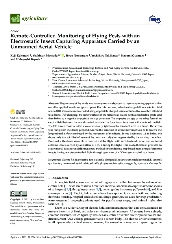 (PDF) Remote-Controlled Monitoring of Flying Pests with an ...