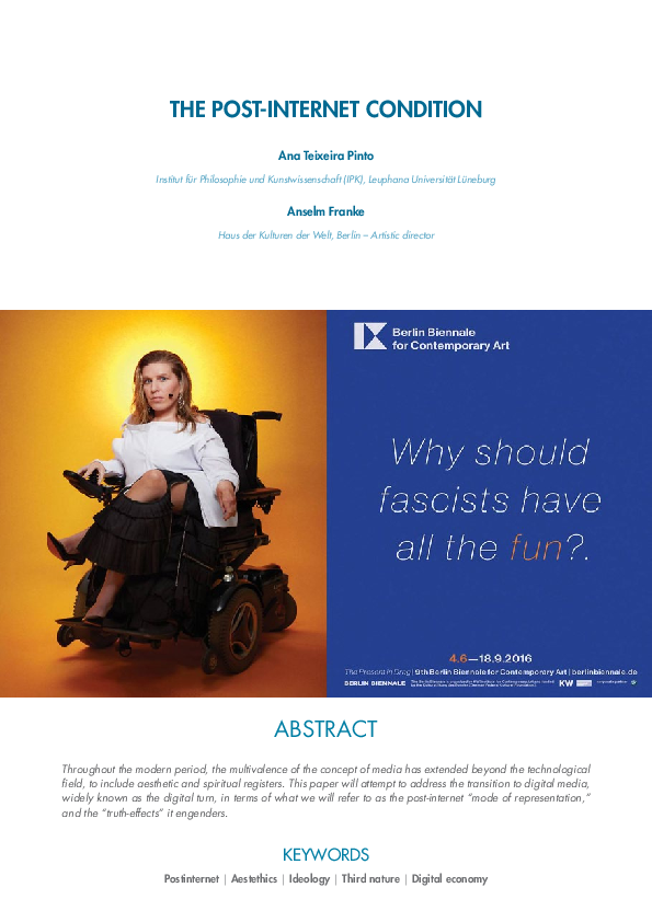 (PDF) The Post-Internet Condition