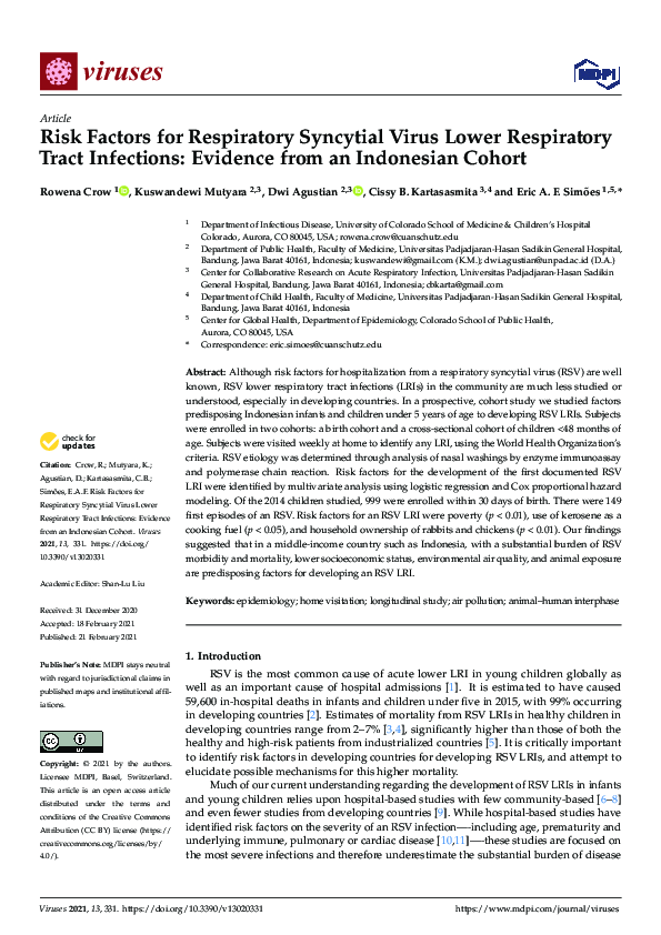 (PDF) Risk Factors for Respiratory Syncytial Virus Lower Respiratory ...