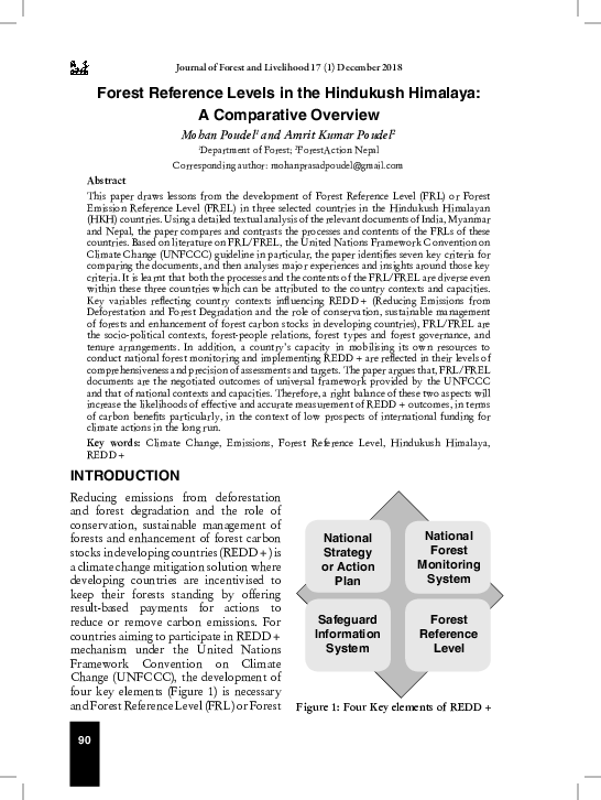 (PDF) Forest Reference Levels in the Hindukush Himalaya: A Comparative ...