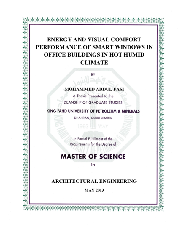 (PDF) Energy and Visual Comfort Performance of Smart Windows in Office ...