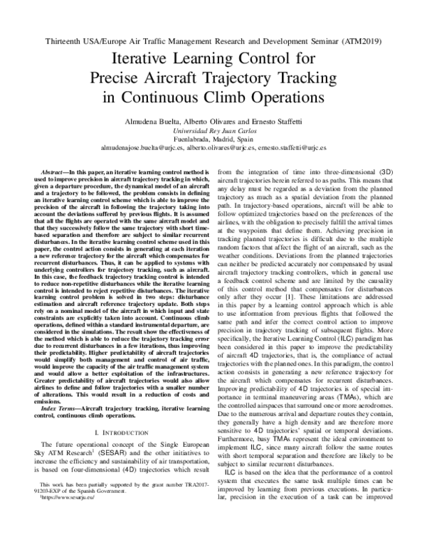 (PDF) Iterative Learning Control for Precise Aircraft Trajectory ...