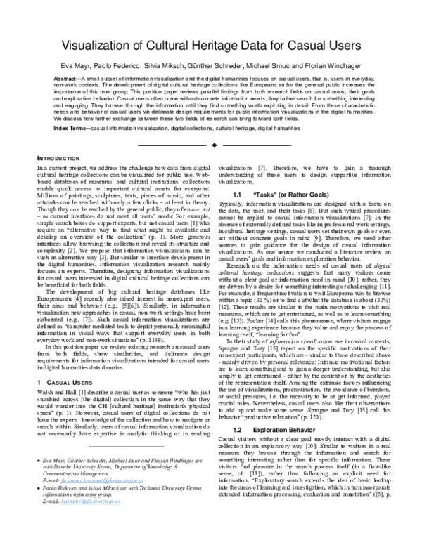 (PDF) Visualization of Cultural Heritage Data for Casual Users