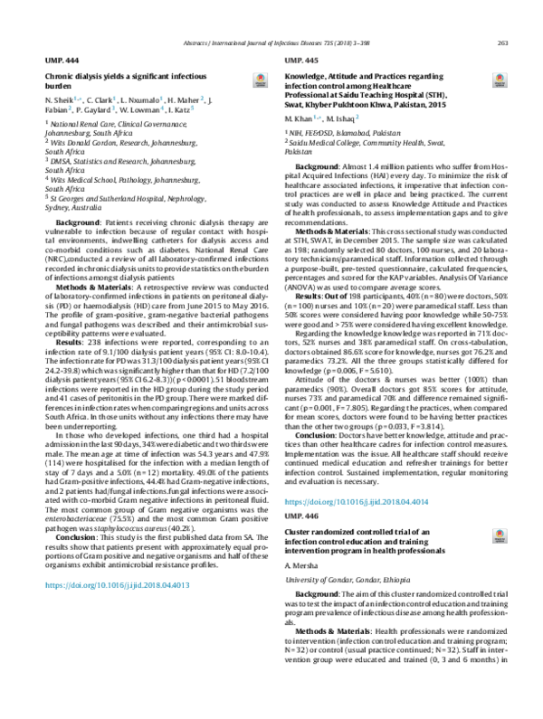 (PDF) Knowledge, Attitude and Practices Regarding Infection Control ...