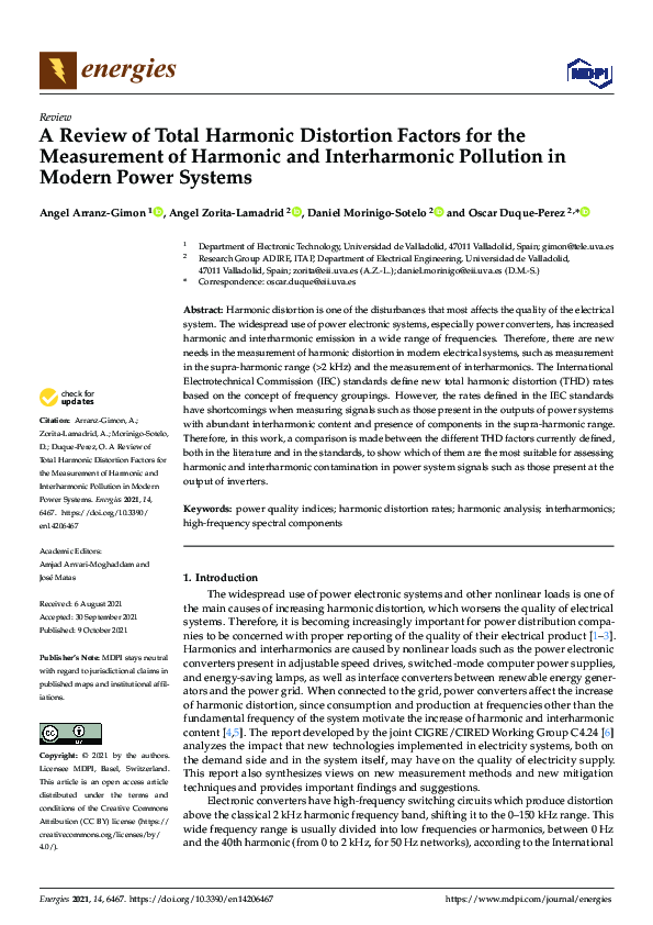 (PDF) A Review of Total Harmonic Distortion Factors for the Measurement ...